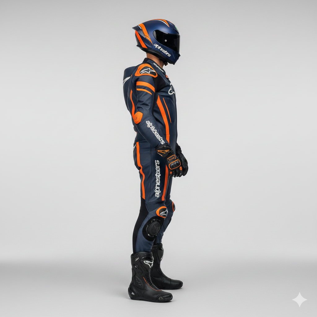 Professional Motorcycle Leather Racing Suit – CE Approved Armor