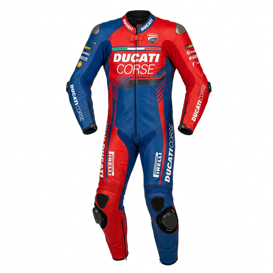 Full Body Cowhide Leather Racing Suit – Motorcycle Track Suit