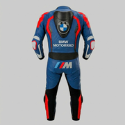 Motorbike Riding Suit Blue Red Premium Leather Motorbike Suit