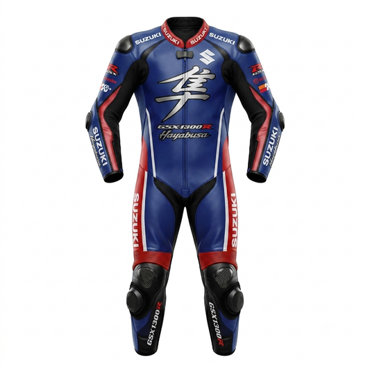 Men’s 1.3mm Leather Motorcycle Racing Suit – Protective Armor