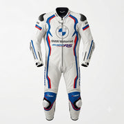 Motorbike Riding Suit White Leather Motorbike Suit