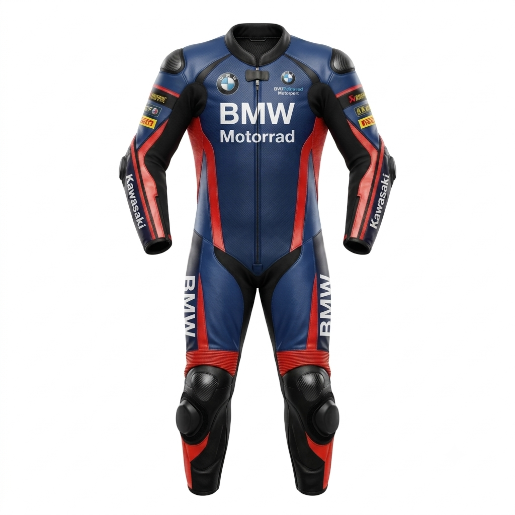 Motorbike Riding Suit White Leather Motorbike Suit