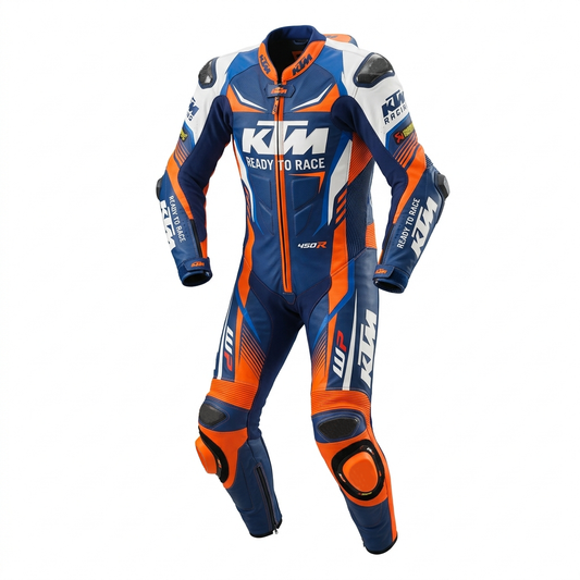 Full Body Cowhide Leather Racing Suit – Motorcycle Track Suit