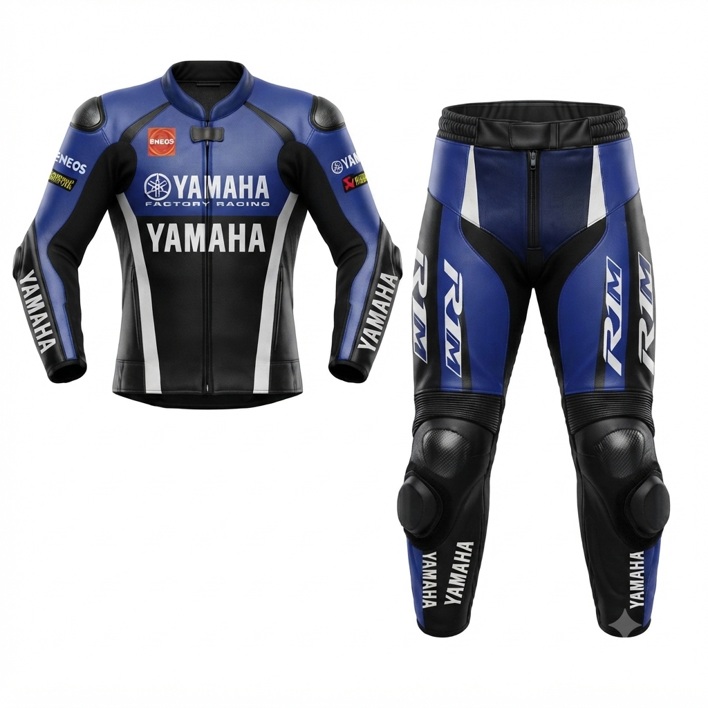 Men’s 1.3mm Leather Motorcycle Racing Suit – Protective Armor