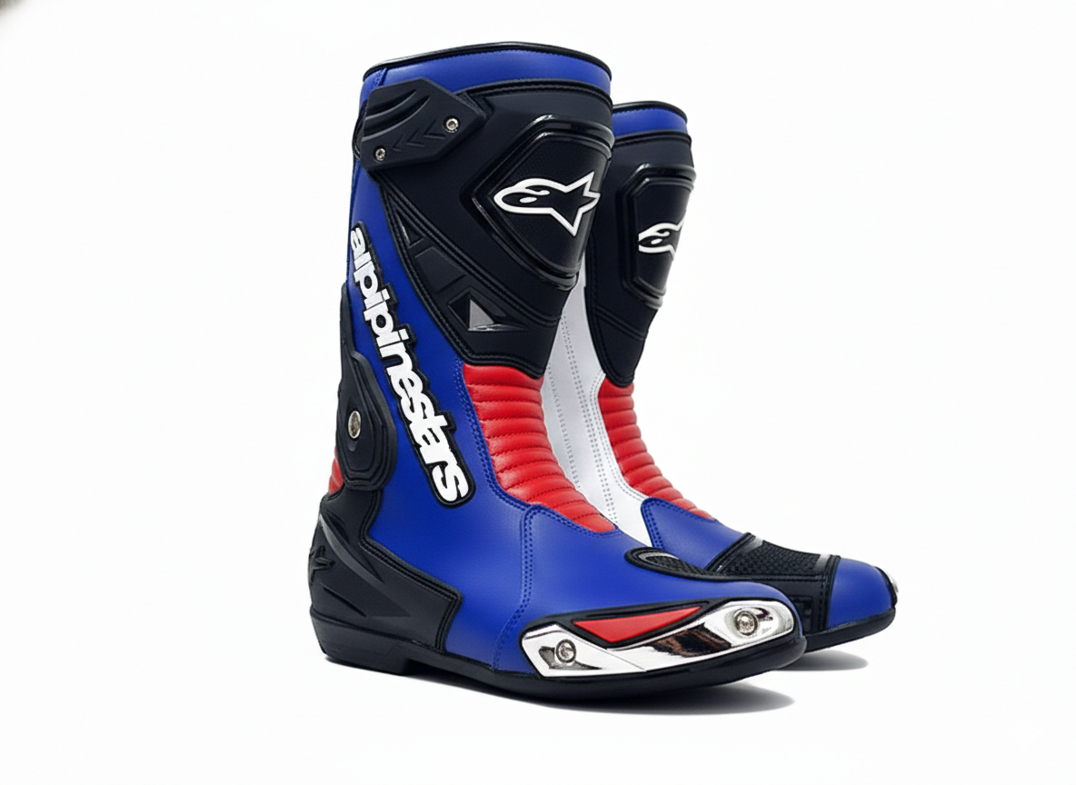 Motorcycle Leather Racing Boots – Protective Riding Footwear