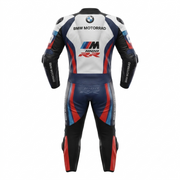 Cowhide Leather Motorcycle Racing Suit – White Red Sport & Track Riding
