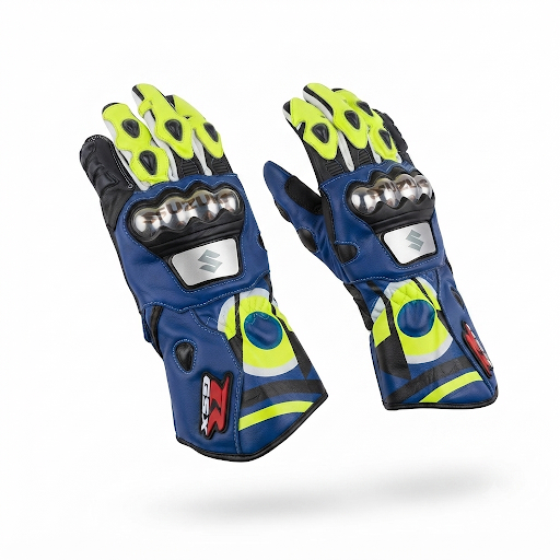 Full Leather Motorcycle Racing Gloves – Protective Riding Gear
