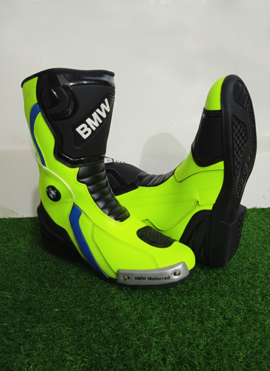 Motorbike Leather Racing Shoes – Protective Riding Boots