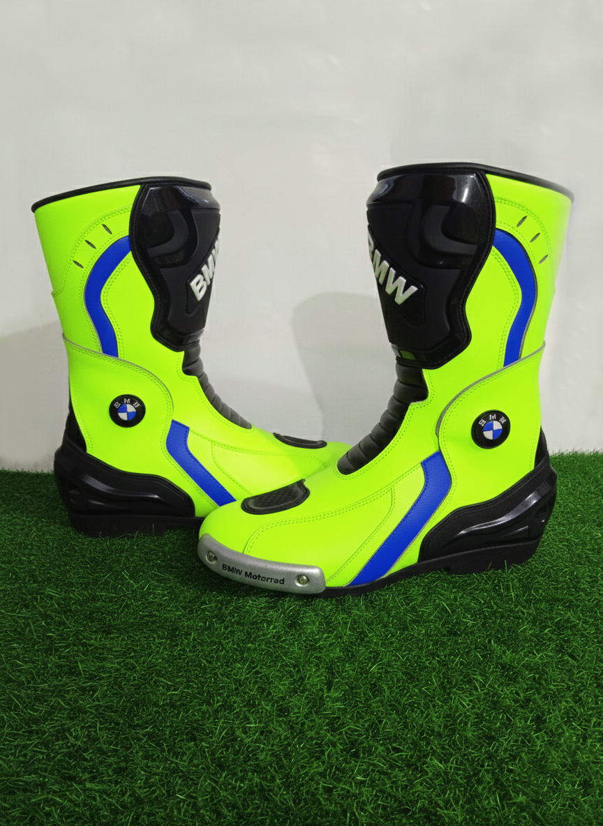 Motorbike Leather Racing Shoes – Protective Riding Boots