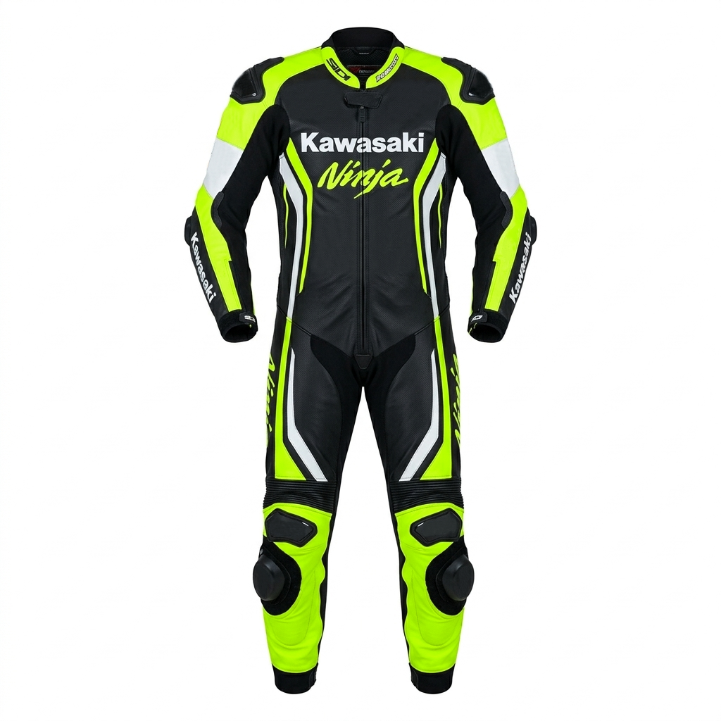 Men’s 1.3mm Leather Motorcycle Racing Suit – Protective Armor