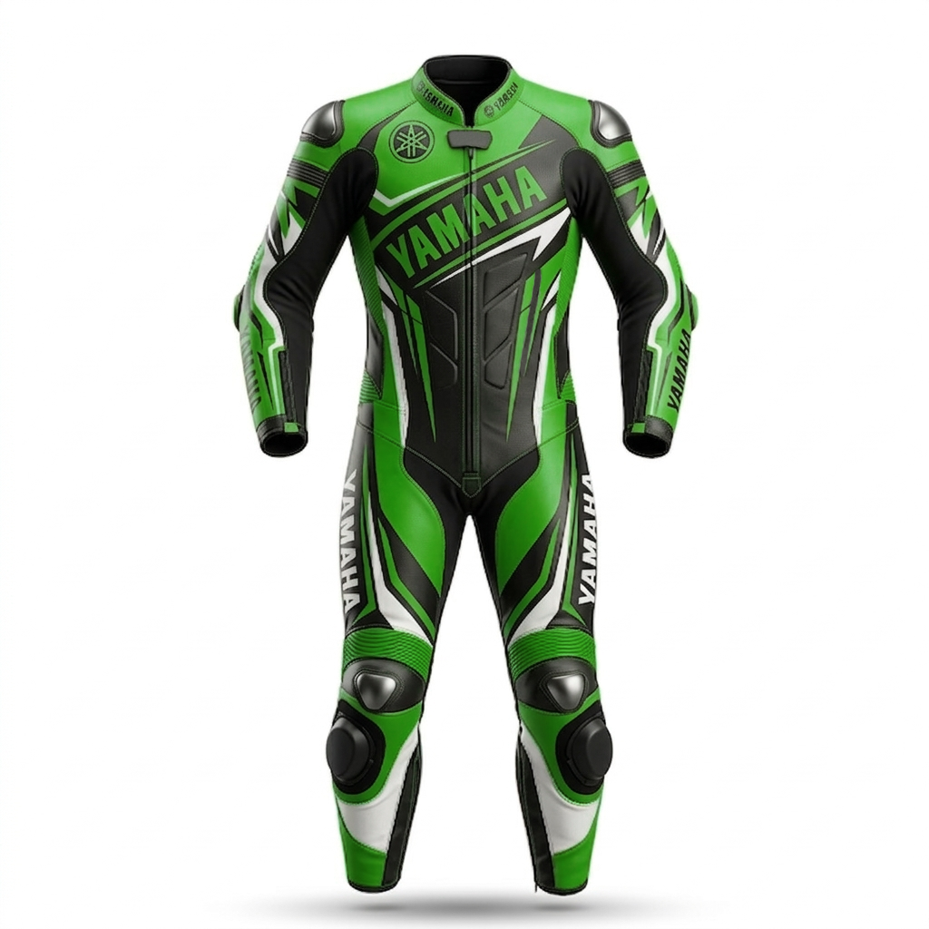 Digital Print Full Body Cowhide Leather Racing Suit – Motorcycle Track Suit