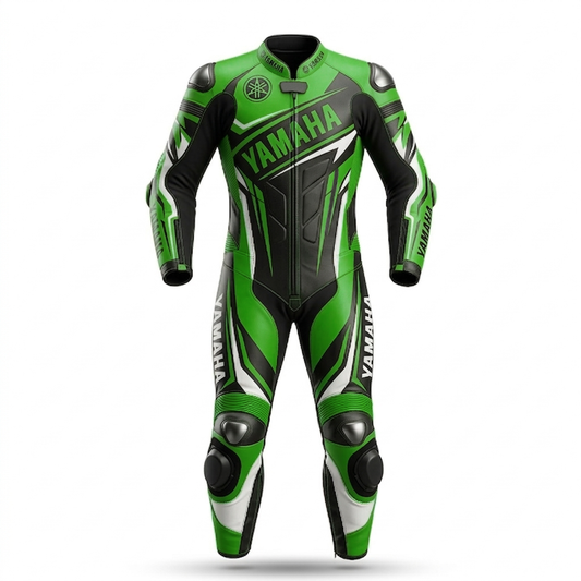 Digital Print Full Body Cowhide Leather Racing Suit – Motorcycle Track Suit