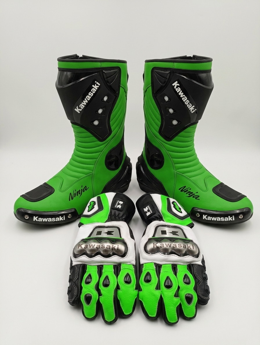 Motorcycle Riding Boots & Gloves Set – Sport & Track Gear