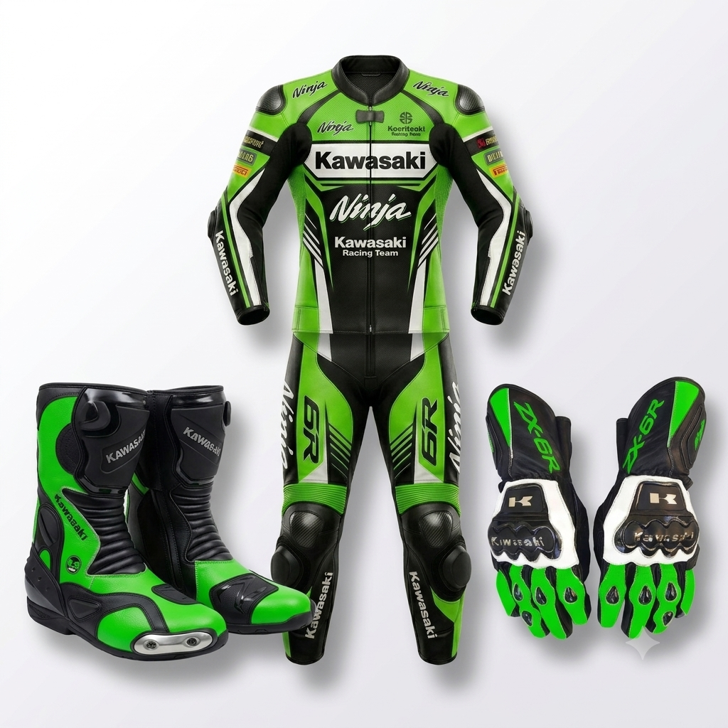 Men’s 1.3mm Leather Motorcycle Racing Suit – Protective Armor