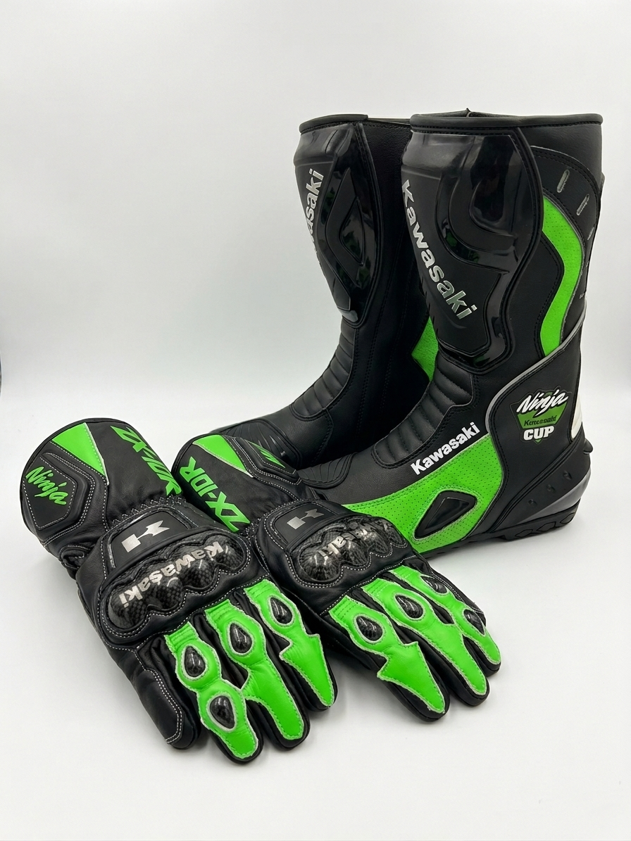 Premium Motorbike Racing Boots & Gloves – Riding Set