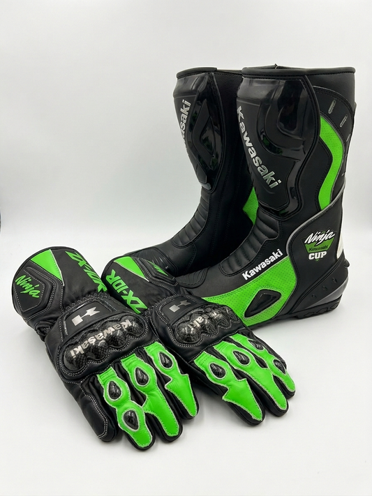 Premium Motorbike Racing Boots & Gloves – Riding Set