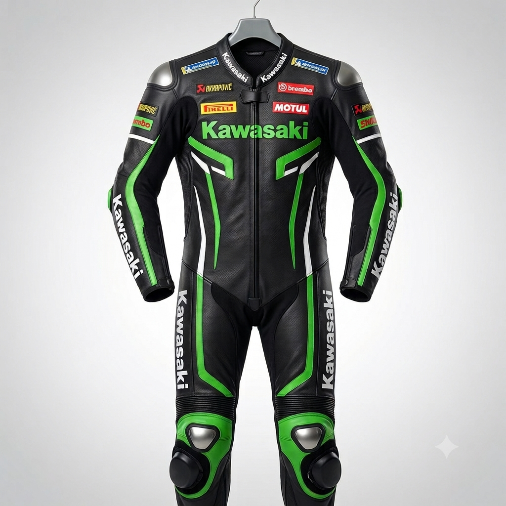 Men’s 1.3mm Leather Motorcycle Racing Suit – Protective Armor