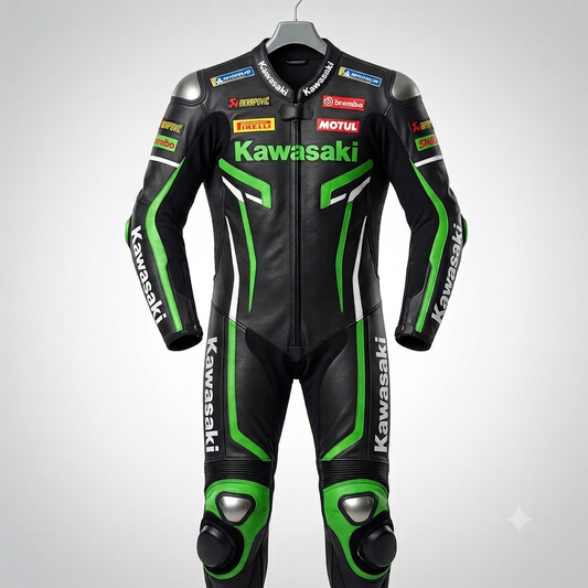 Men’s 1.3mm Leather Motorcycle Racing Suit – Protective Armor