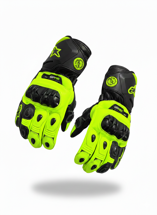 Full Leather Motorcycle Racing Gloves – Protective Riding Gear