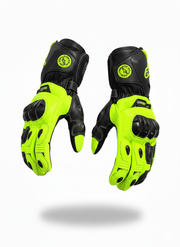 Full Leather Motorcycle Racing Gloves – Protective Riding Gear