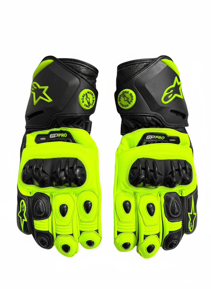 Full Leather Motorcycle Racing Gloves – Protective Riding Gear