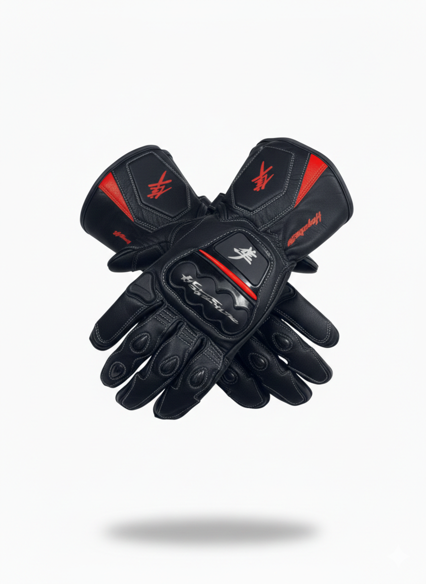 Premium Leather Motorcycle Racing Gloves