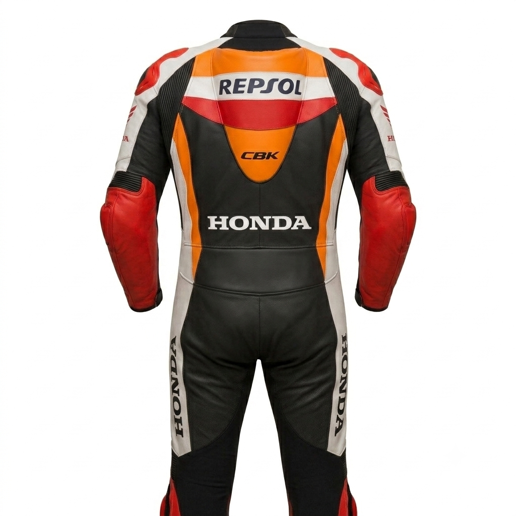 Premium Full-Body Leather Racing Suit – CE Protective Armor
