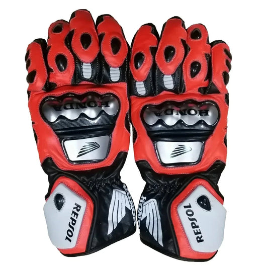 Motorcycle Leather Racing Gloves – Protective Riding Gloves