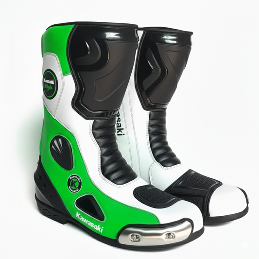 Motorbike Leather Racing Shoes – Protective Riding Boots