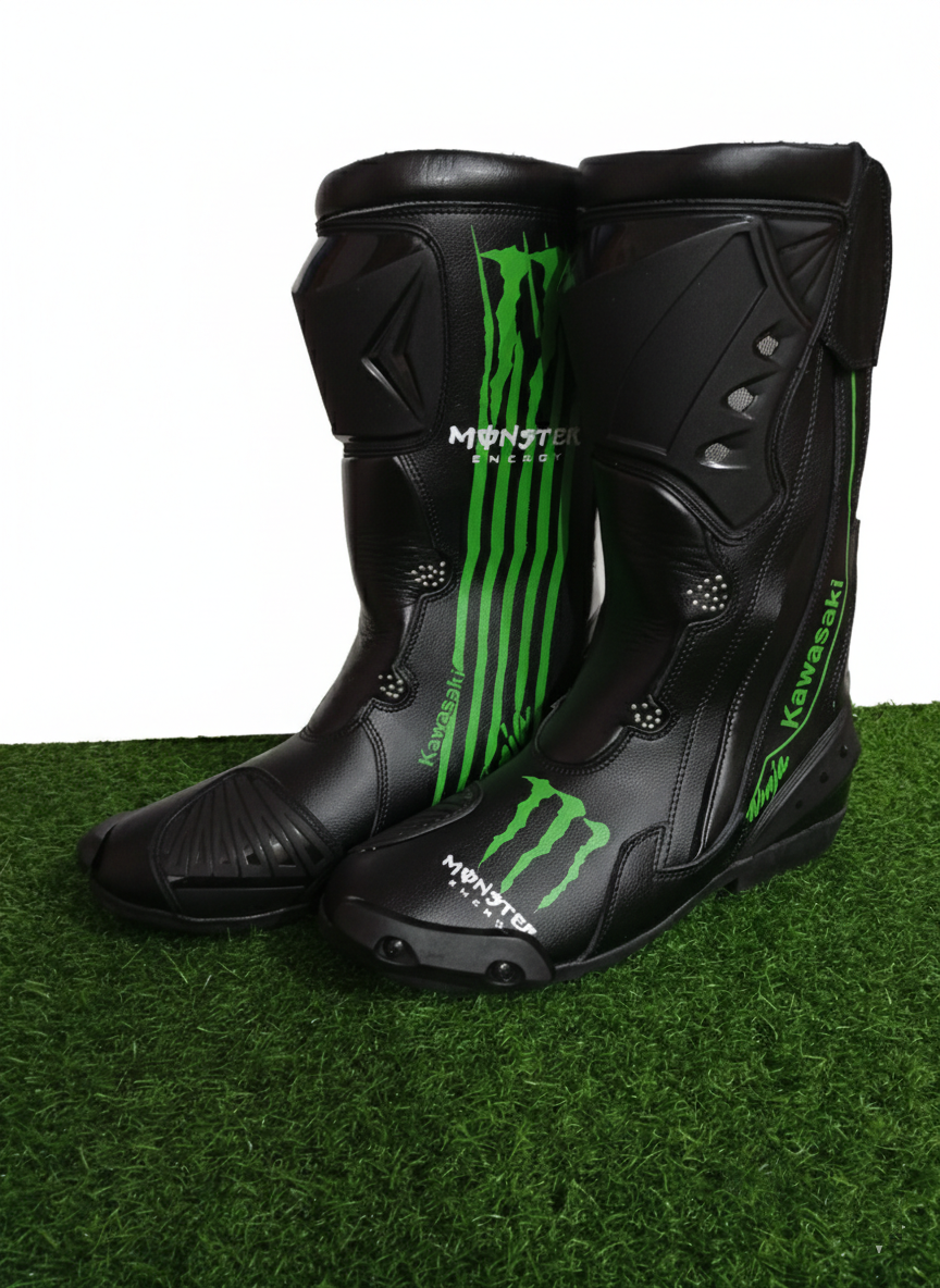 Motorbike Leather Racing Shoes – Protective Riding Boots