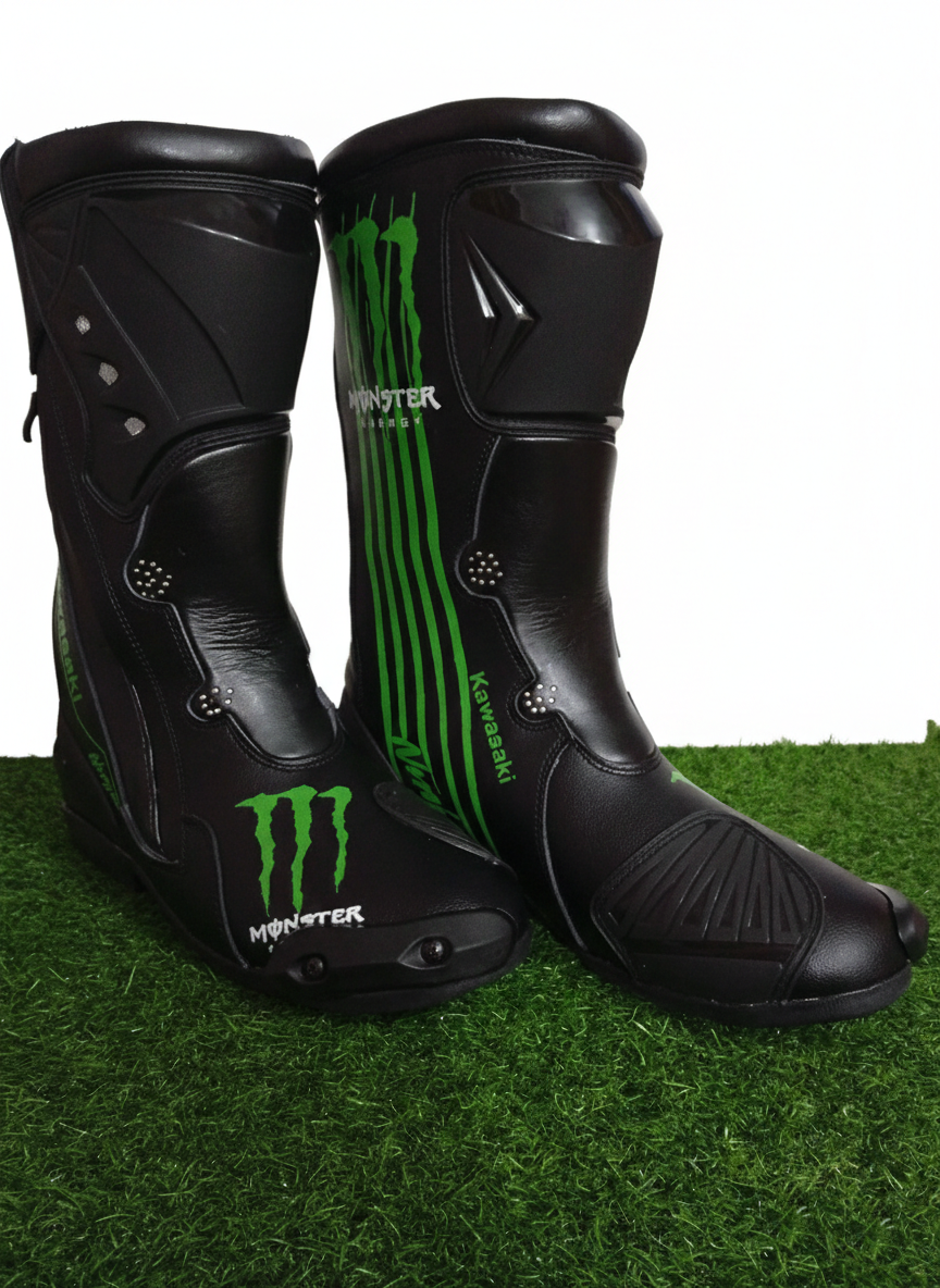 Motorbike Leather Racing Shoes – Protective Riding Boots