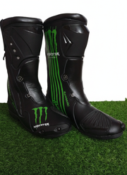 Motorbike Leather Racing Shoes – Protective Riding Boots