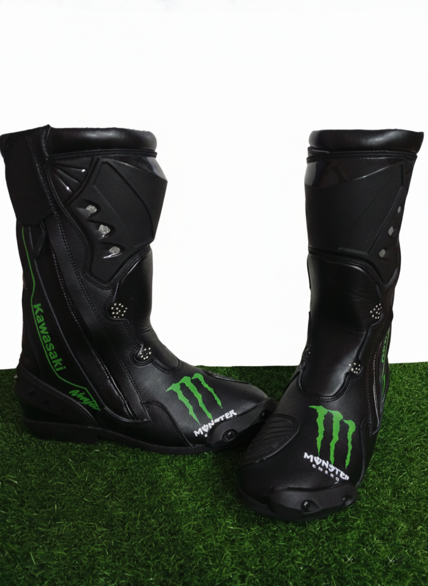 Motorbike Leather Racing Shoes – Protective Riding Boots