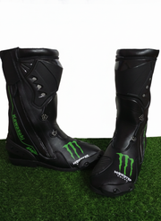 Motorbike Leather Racing Shoes – Protective Riding Boots