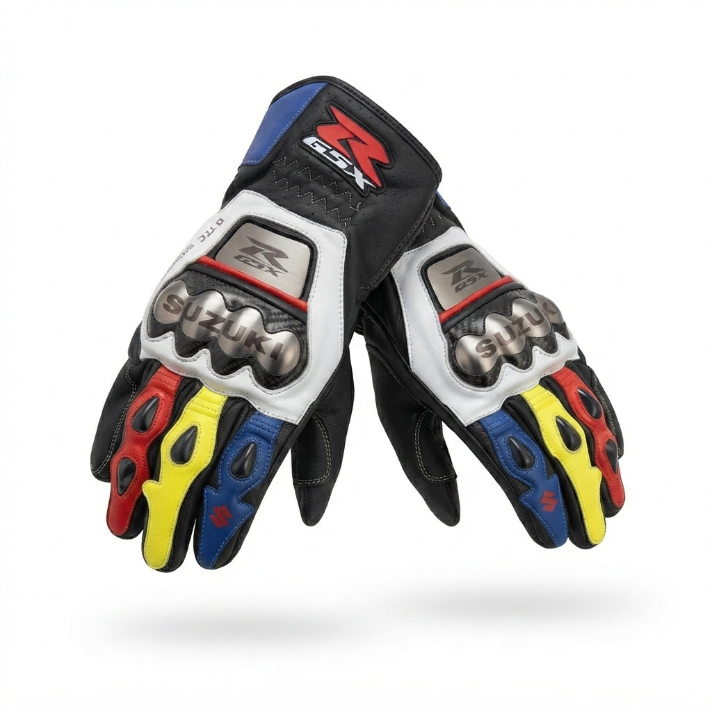 Motorcycle Leather Racing Gloves – Protective Riding Gloves