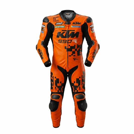 Full Body Cowhide Leather Racing Suit – Motorcycle Track Suit