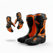 Motorcycle Racing Boots and Gloves – Leather Riding Gear Set