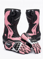 Motorcycle Riding Boots & Gloves Set – Sport & Track Gear