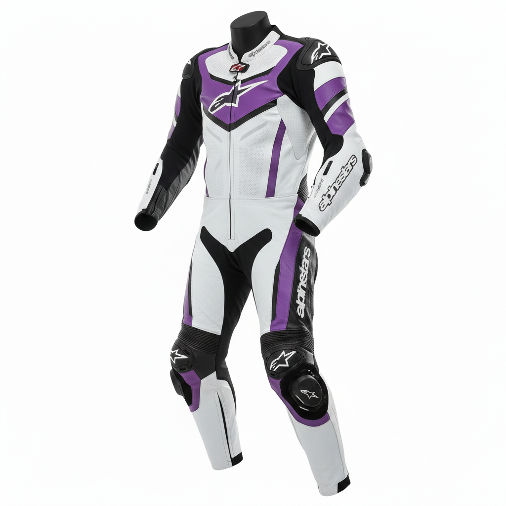1.3mm Cowhide Leather Motorcycle Racing Suit – CE Armor