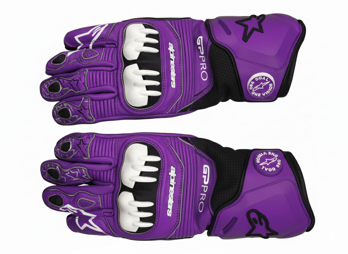 Motorcycle Leather Racing Gloves – Protective Riding Gloves