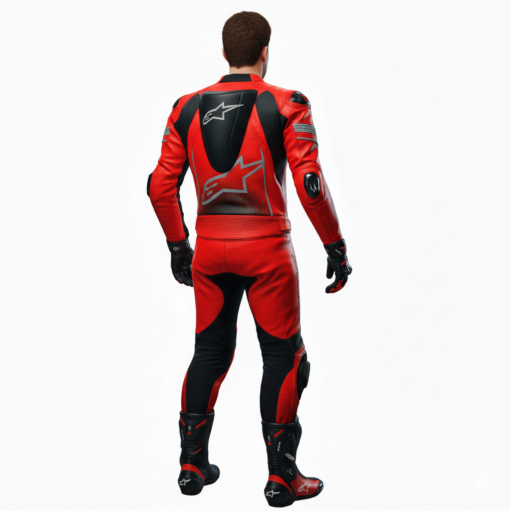 Full Body Cowhide Leather Racing Suit – Motorcycle Track Suit