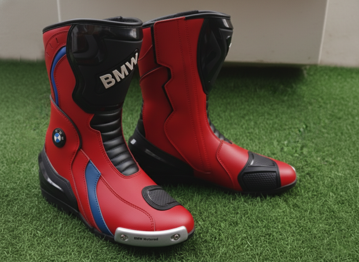 Premium Motorcycle Racing Boots – Leather Riding Shoes