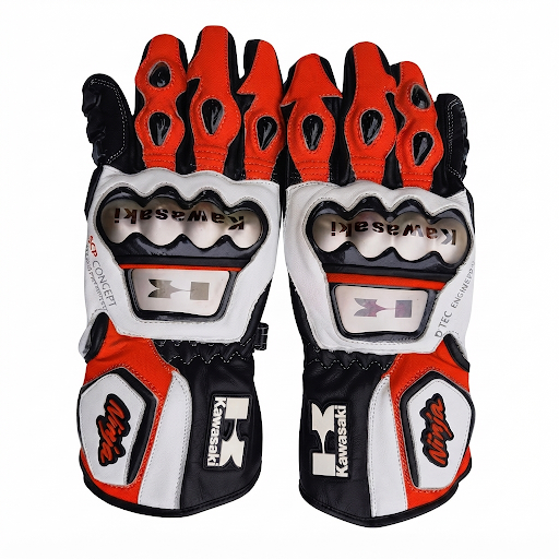 Full Leather Motorcycle Racing Gloves – Protective Riding Gear