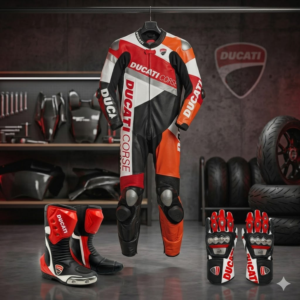 1.3mm Cowhide Leather Motorcycle Racing Suit – CE Armor
