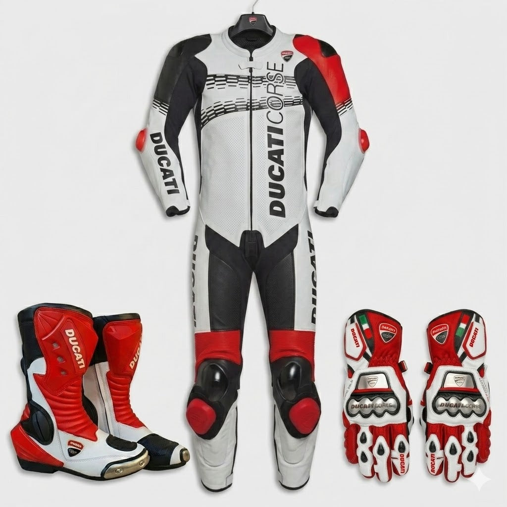 Premium Cowhide Leather Motorbike Racing Suit – CE Approved