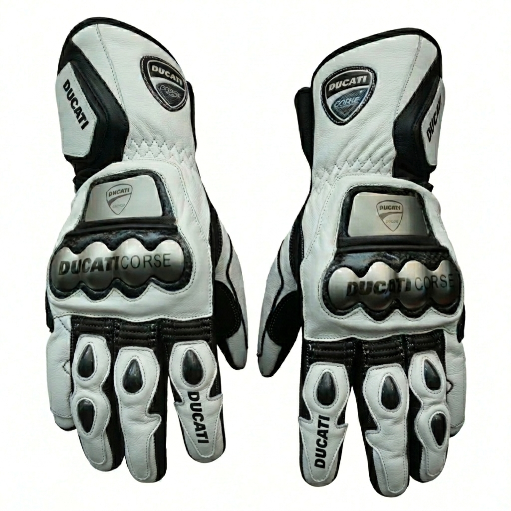 Full Leather Motorcycle Racing Gloves – Protective Riding Gear