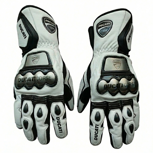 Full Leather Motorcycle Racing Gloves – Protective Riding Gear