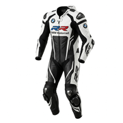 White Black Cowhide Leather Motorcycle Racing Suit Sport & Track Riding