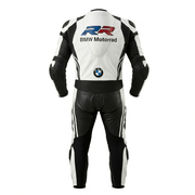 White Black Cowhide Leather Motorcycle Racing Suit Sport & Track Riding