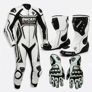 Men’s 1.3mm Leather Motorcycle Racing Suit – Protective Armor